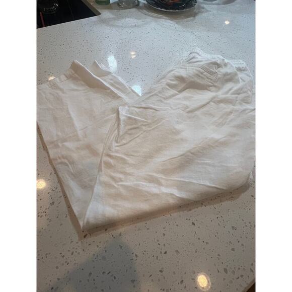 EST 1946 WHITE LINEN BLEND PANTS ELASTIC WAIST WOMENS PLUS SIZE  14 - 16 - Picture 6 of 6